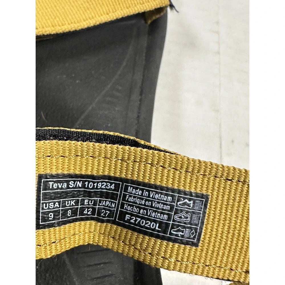 Teva Terra Fi 5 Universal Mens Sandals Mustard Yellow Black 1019234 Size 9